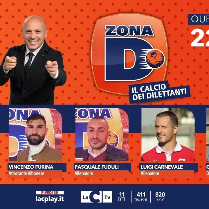 Zona D, il calcio dilettantistico calabrese oggi su LaC Tv: tra gli ospiti l’attaccante della Vibonese Vincenzo Furina