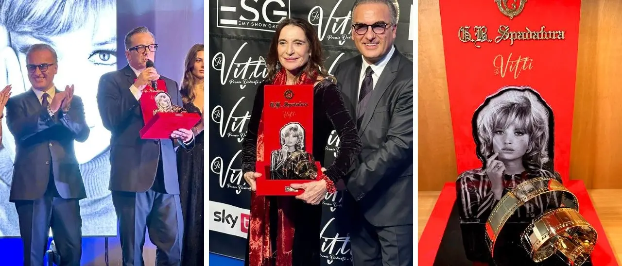 Grande successo a Roma per l’evento dedicato a Monica Vitti. Il premio è stato realizzato dagli orafi calabresi Spadafora