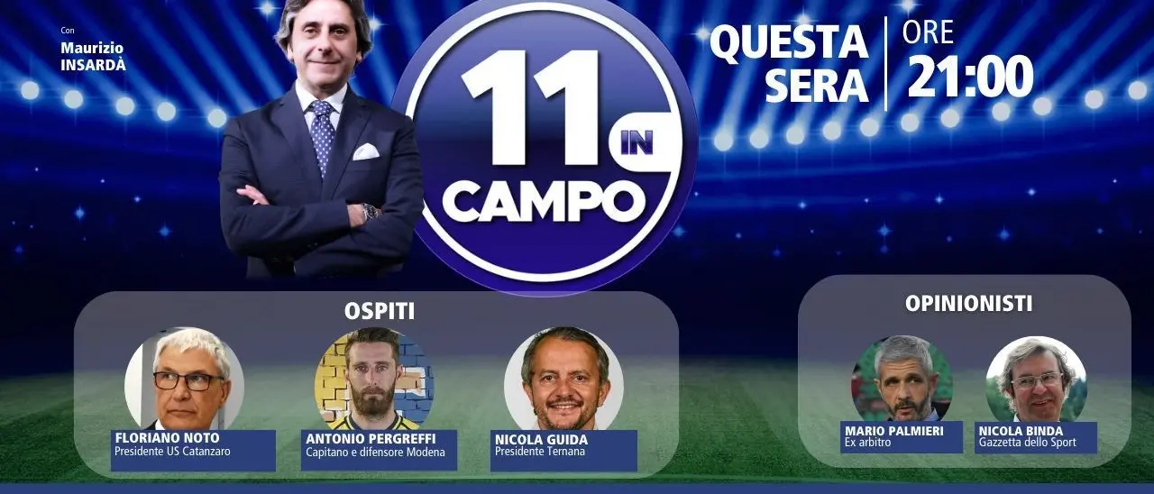 Il presidente del Catanzaro Floriano Noto tra gli ospiti di “11 in campo”: appuntamento alle 21 su LaC Tv