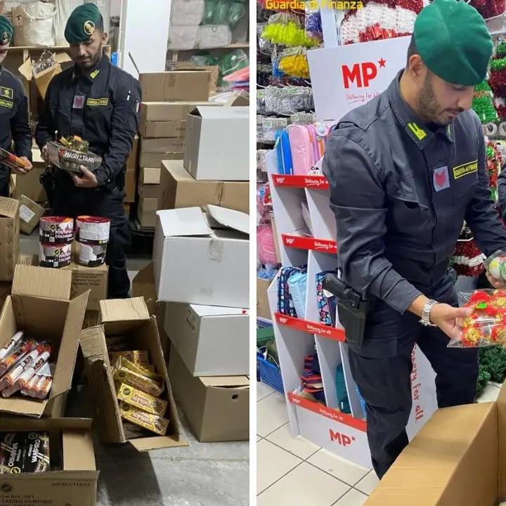 Sequestrati 478mila articoli pirotecnici e oltre 127mila prodotti natalizi non sicuri nel Lametino