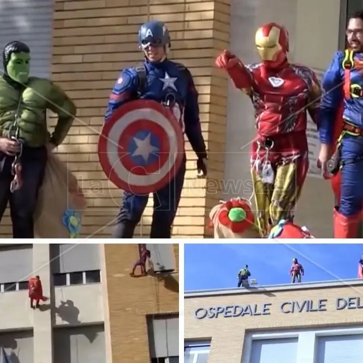 All’ospedale di Cosenza arrivano i “Supereroi in volo” per strappare un sorriso ai bimbi ricoverati