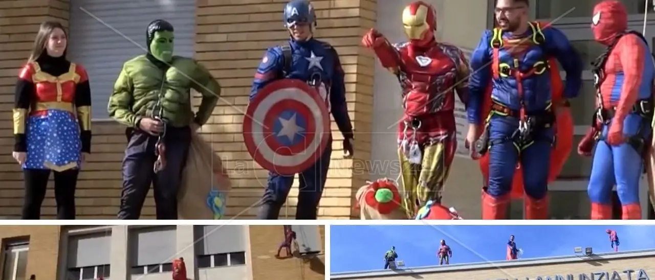 All’ospedale di Cosenza arrivano i “Supereroi in volo” per strappare un sorriso ai bimbi ricoverati