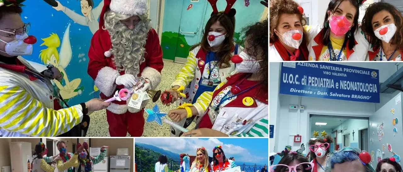 L’onda colorata dei clown in ospedale e nelle Rsa di Vibo Valentia. «Del sorriso c’è bisogno sempre»