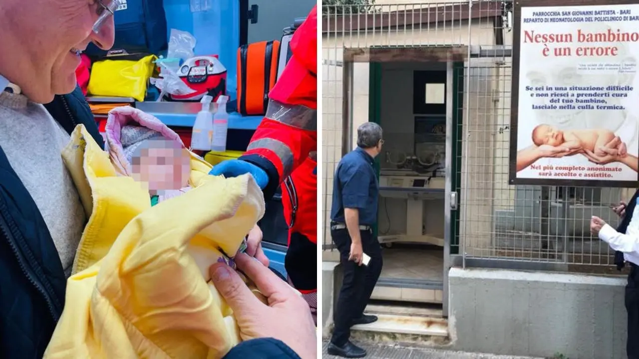 Neonata lasciata nella culla termica di una chiesa a Bari, accanto a lei nessun biglietto