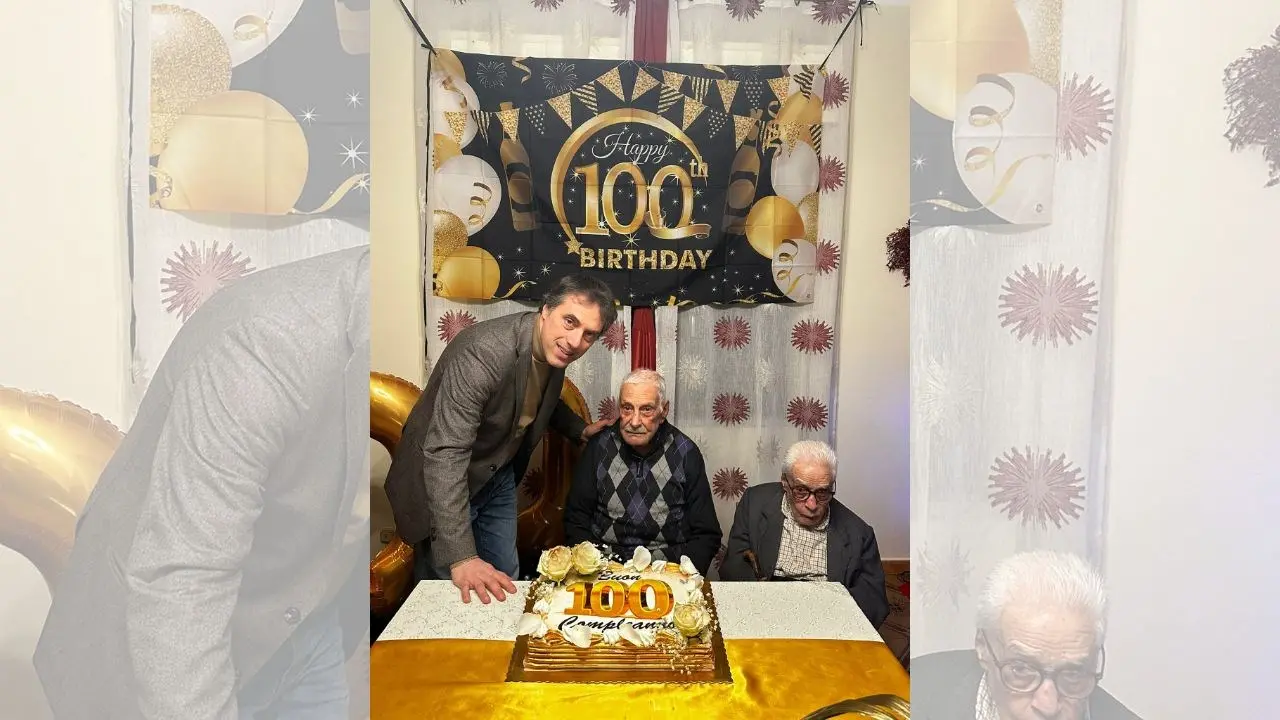 Catanzaro, nonno Salvatore compie 100 anni: gli auguri del sindaco Nicola Fiorita