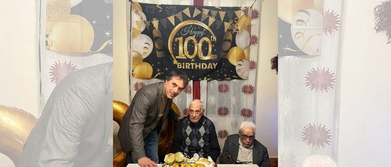 Catanzaro, nonno Salvatore compie 100 anni: gli auguri del sindaco Nicola Fiorita