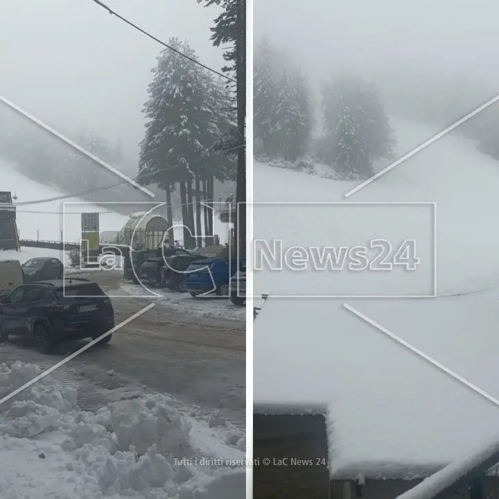 Sila, finalmente è arrivata la neve sulle piste. Ma a Camigliatello non si può ancora sciare