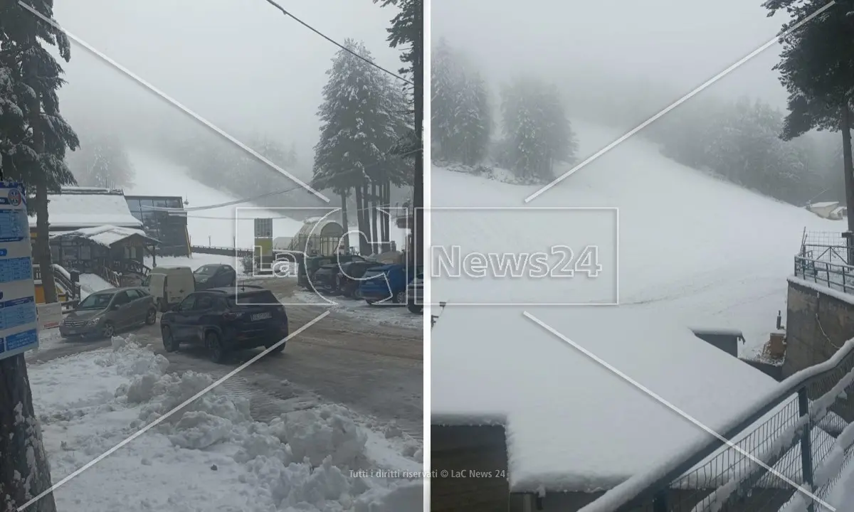 Sila, finalmente è arrivata la neve sulle piste. Ma a Camigliatello non si può ancora sciare