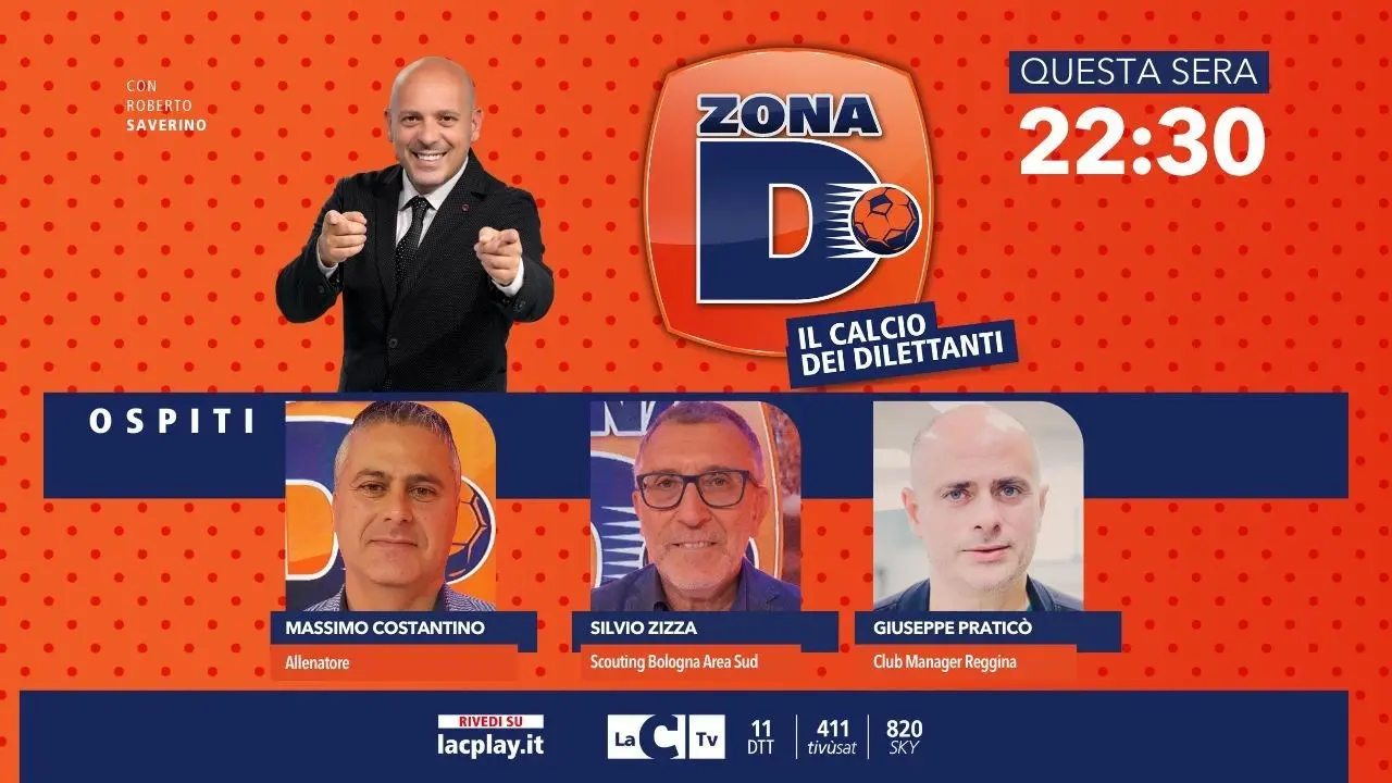 Zona D, il calcio dilettantistico calabrese oggi su LaC Tv: continua il viaggio dalla Serie D alla Promozione