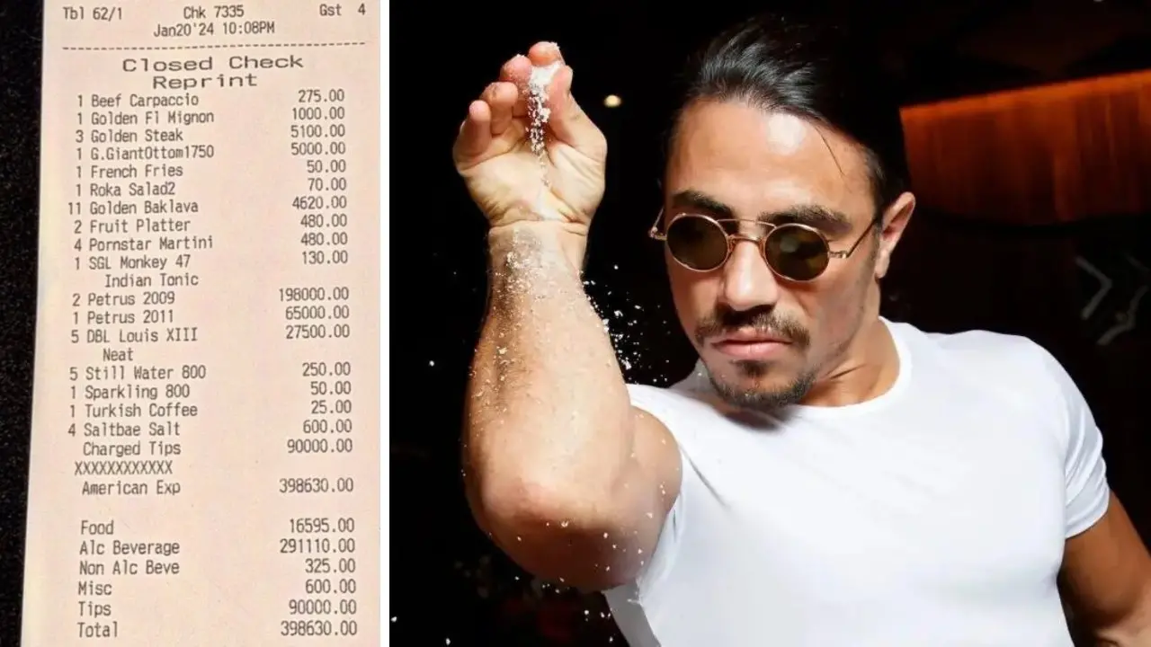 In 4 pagano 100mila euro al ristorante di Salt Bae. E lui se ne vanta sui social facendo insorgere il web