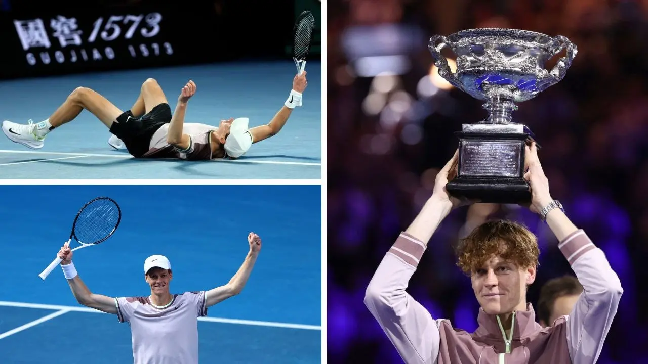 Sinner nella storia: recupera due set a zero e trionfa agli Australian Open: mai nessun italiano come lui