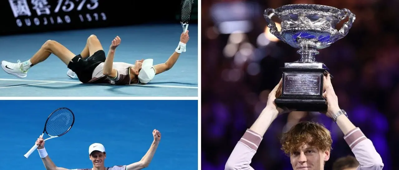 Sinner nella storia: recupera due set a zero e trionfa agli Australian Open: mai nessun italiano come lui
