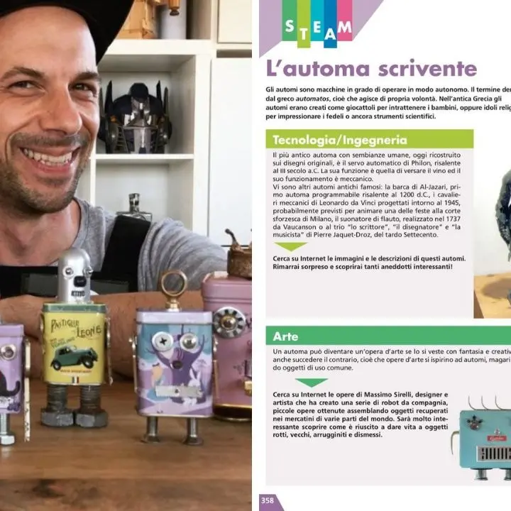 L’artista calabrese dei robot Massimo Sirelli finisce nei libri di scuola: «Bellissimo poter ispirare tanti ragazzi»