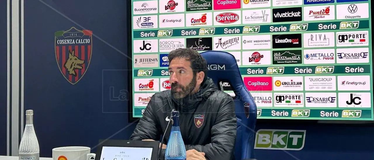Cosenza-Pisa 1-1, il rammarico di Fabio Caserta: «Abbiamo gestito e letto male la partita»