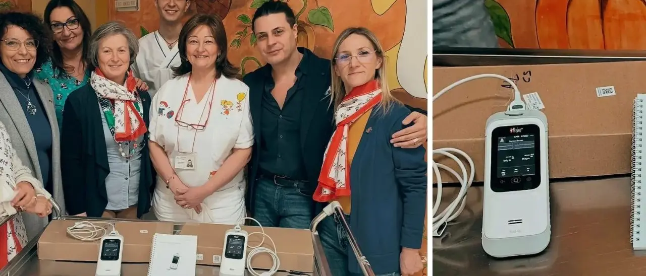Consegnati al reparto di Pediatria due nuovi pulsossimetri acquistati con la raccolta fondi di Cineincontriamoci