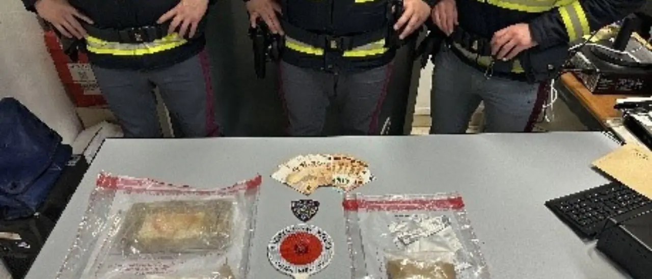 Il cane della polizia scopre 1,8 chili di cocaina nella sua auto: arrestato corriere della droga sull’A2 all’altezza di Sant’Onofrio