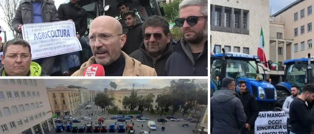 Gli agricoltori stringono il cerchio su Cosenza, presidio a Vaglio Lise e davanti al Comune: «Schiacciati dalle lobby»