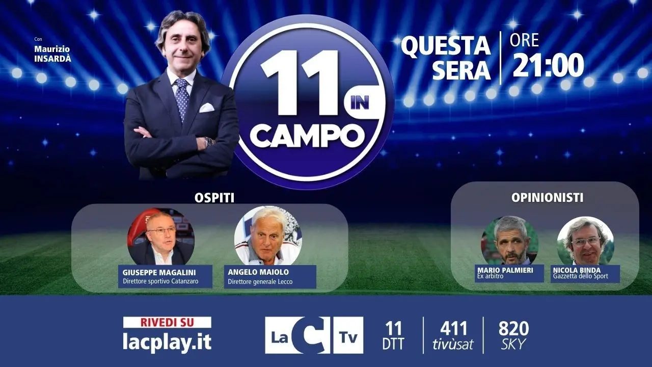 Il ds del Catanzaro Giuseppe Magalini tra gli ospiti di 11 in campo: oggi su LaC Tv