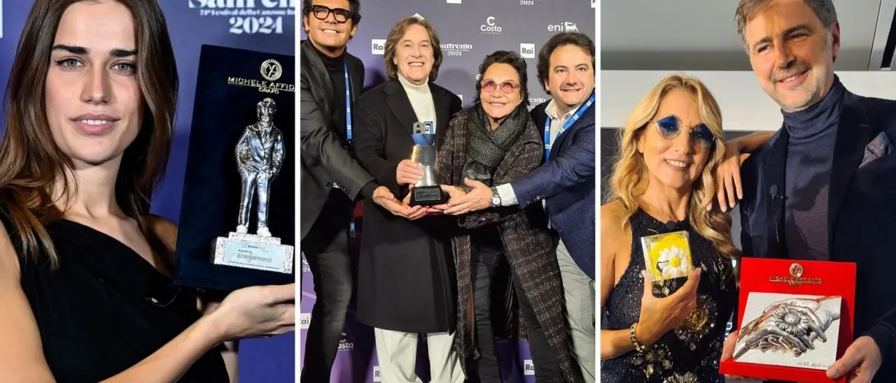 Sanremo, a Clara il Premio Enzo Iannacci Nuovo Imaie realizzato dal maestro Michele Affidato