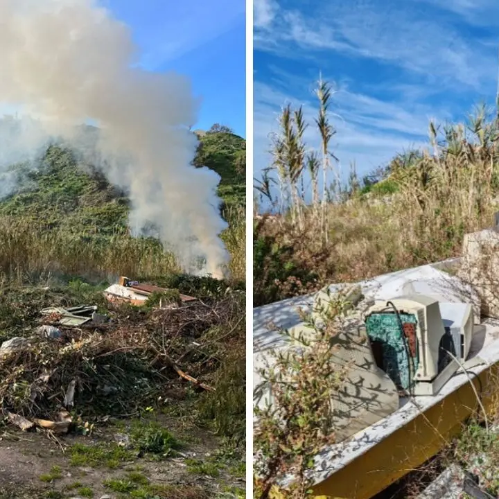 Scoperta discarica abusiva nel Vibonese: 400 metri quadri di rifiuti abbandonati e incendiati