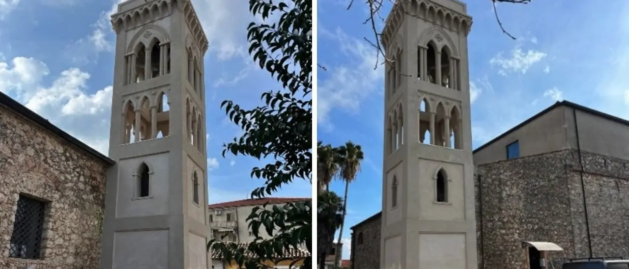 Mileto, il campanile del Santuario della Cattolica ritorna agli antichi splendori