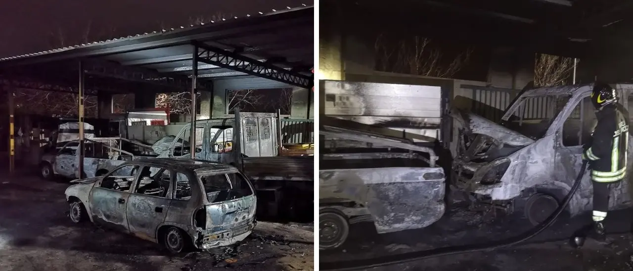 Incendio nel Catanzarese, in fiamme cinque automezzi a Montauro Superiore: non si esclude la matrice dolosa