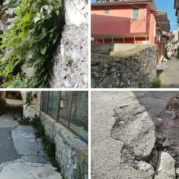 Lamezia, lo sfregio al centro storico: l’antico quartiere Timpone abbandonato al degrado tra buche, escrementi e cavi volanti