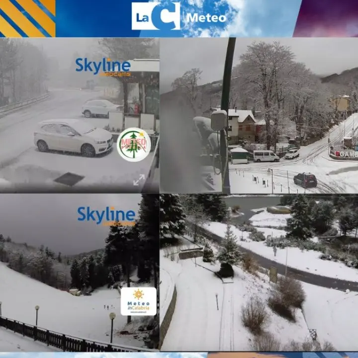 Il freddo è tornato in Calabria: temperature in calo, neve in Sila e temporali