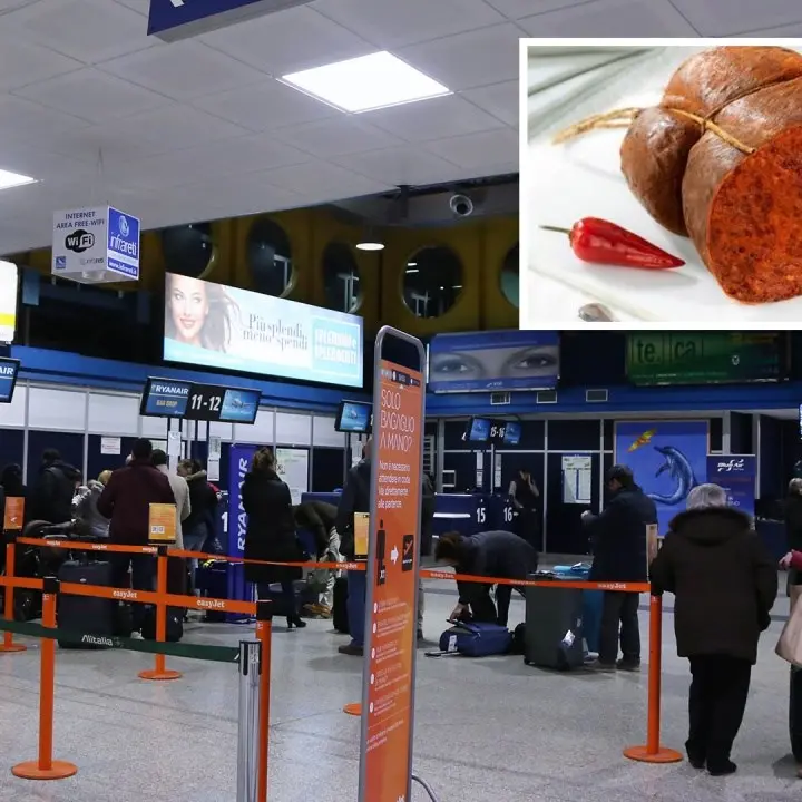 Aeroporti calabresi, la ’nduja sale a bordo: potrà essere trasportata nei bagagli a mano