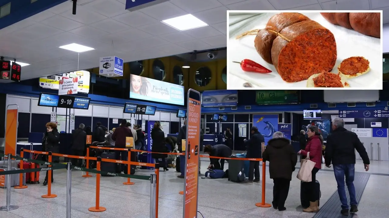 Aeroporti calabresi, la ’nduja sale a bordo: potrà essere trasportata nei bagagli a mano