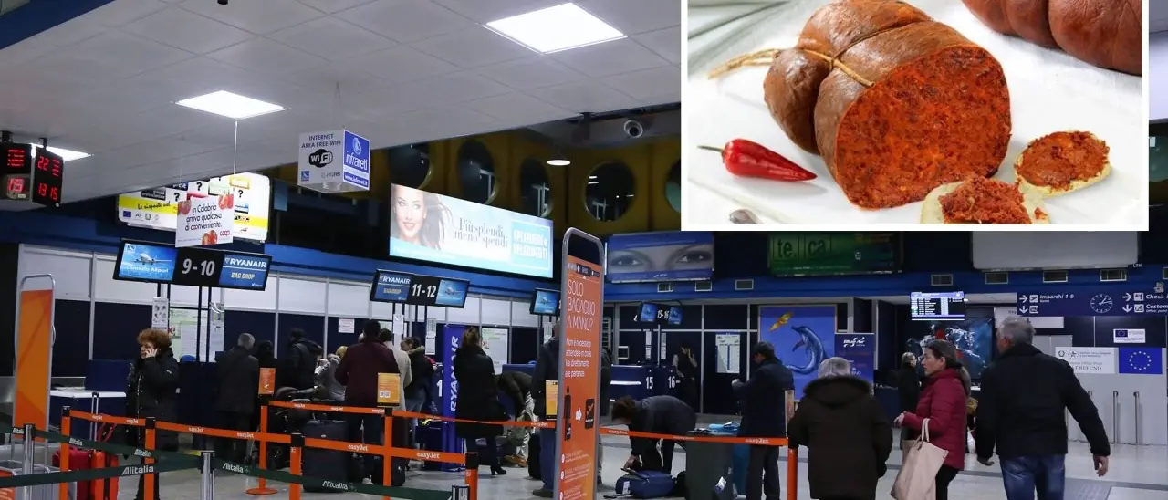 Aeroporti calabresi, la ’nduja sale a bordo: potrà essere trasportata nei bagagli a mano