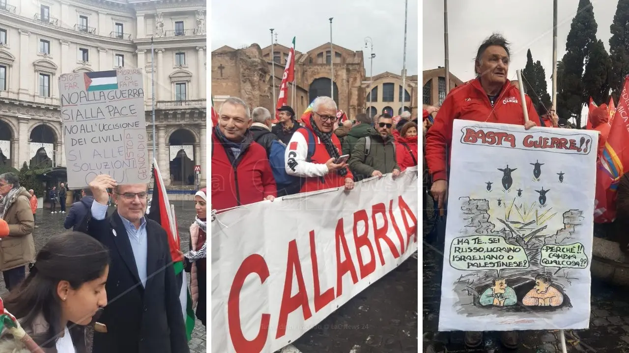 In migliaia a Roma per chiedere il cessate il fuoco a Gaza, giunti anche cinque pullman dalla Calabria