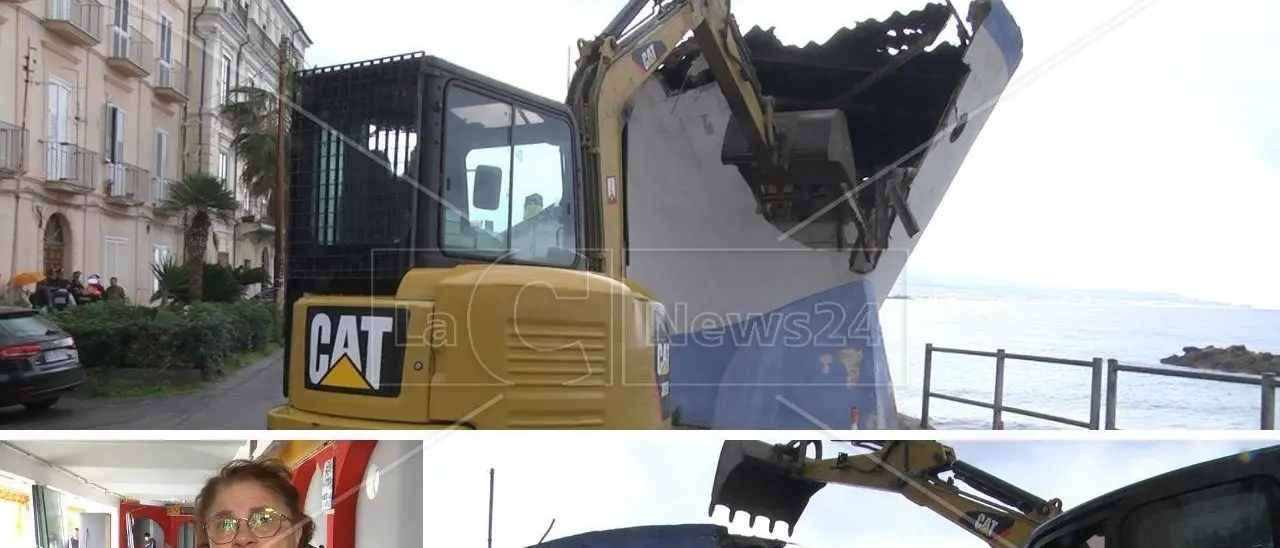 Pizzo, le ruspe buttano giù il ristorante La Nave dopo una lunga battaglia giudiziaria. La proprietaria: «Demoliti 70 anni di storia»