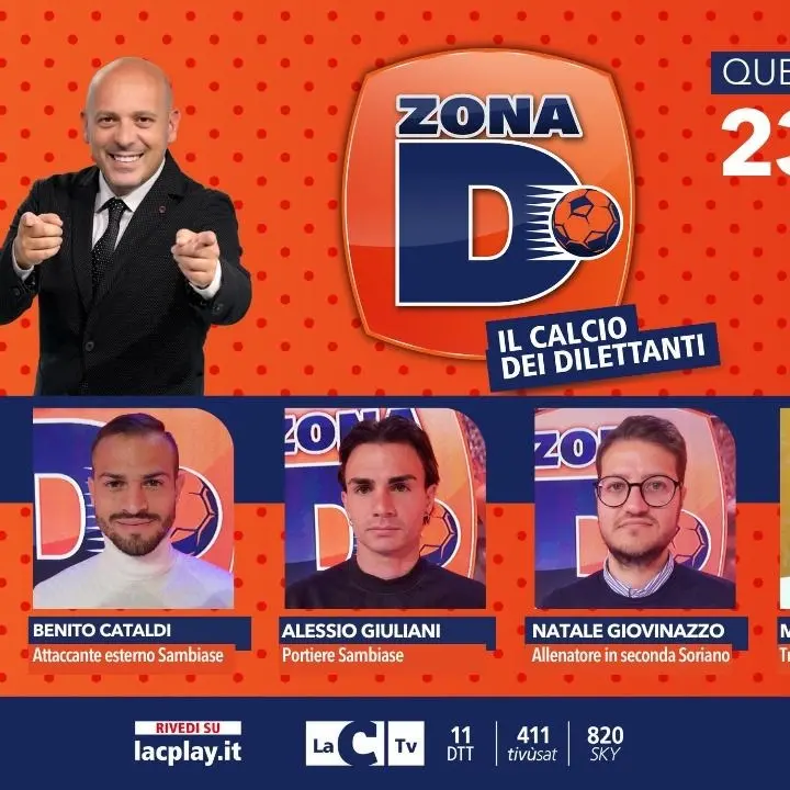 Zona D, il calcio dilettantistico in campo su LaC Tv: appuntamento oggi alle 23 con la nuova puntata
