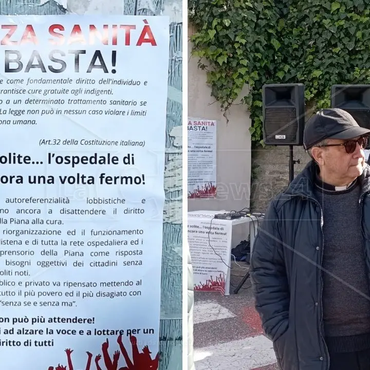 All’ospedale di Polistena interventi cancellati perché mancano i medici, cittadini in piazza: «Ora basta»