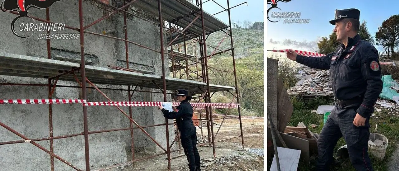 Costruzione abusiva e rifiuti incendiati: scattano le denunce tra San Nicola Arcella e Santa Maria del Cedro
