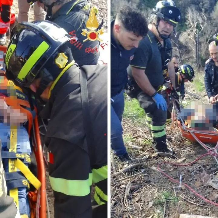 Incidente stradale a Catanzaro, auto finisce in un burrone nel quartiere Siano: salvo il conducente