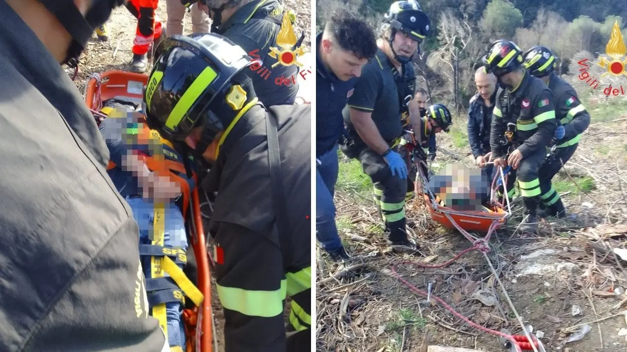 Incidente stradale a Catanzaro, auto finisce in un burrone nel quartiere Siano: salvo il conducente