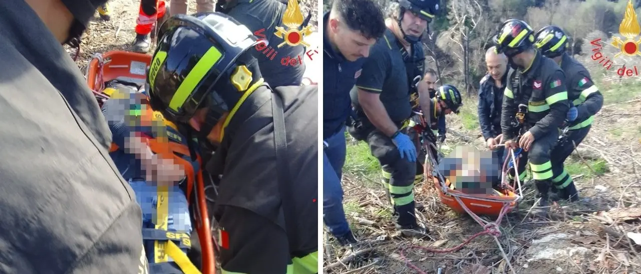 Incidente stradale a Catanzaro, auto finisce in un burrone nel quartiere Siano: salvo il conducente