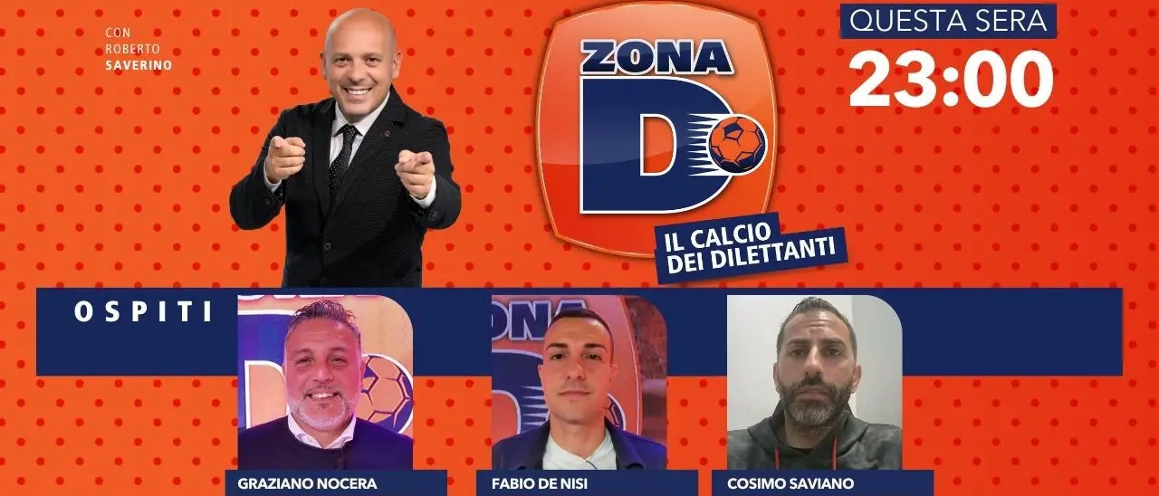 Gli allenatori Graziano Nocera e Cosimo Saviano ospiti di Zona D: appuntamento alle 23 su LaC Tv