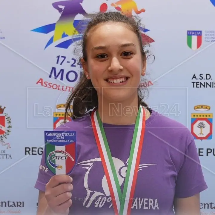 Tennistavolo: la calabrese Miriam Carnovale firma l’impresa e conquista il titolo italiano