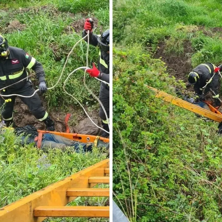 Pianopoli, si rompono i freni della bici e precipita in una scarpata: recuperato e trasferito in ospedale