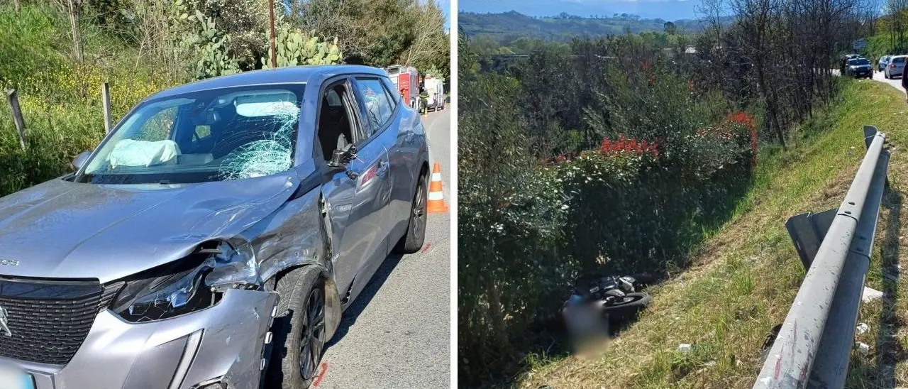 Incidente a Montalto Uffugo, violento scontro tra auto e moto: centauro trasferito d’urgenza in elisoccorso a Cosenza