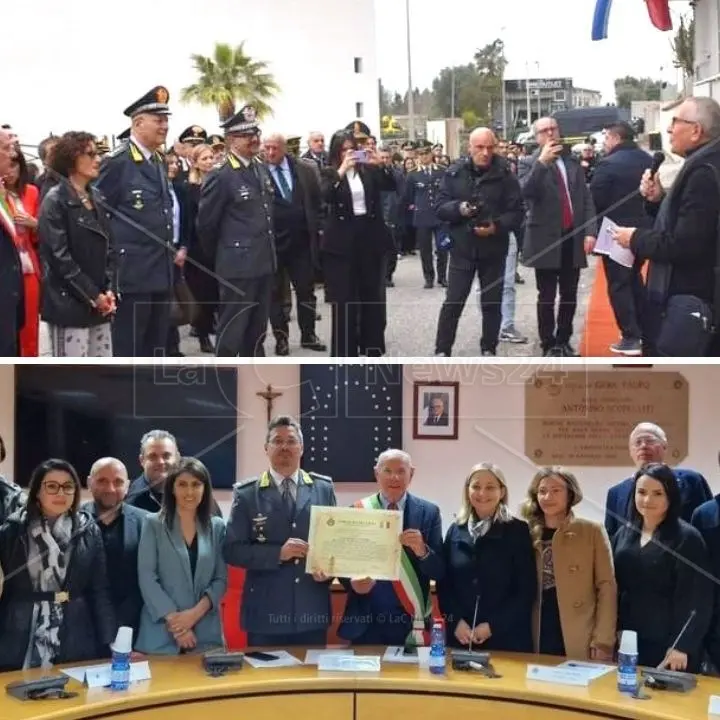 Gioia Tauro conferisce la cittadinanza onoraria alla Guardia di finanza: intitolata anche una via alle Fiamme gialle