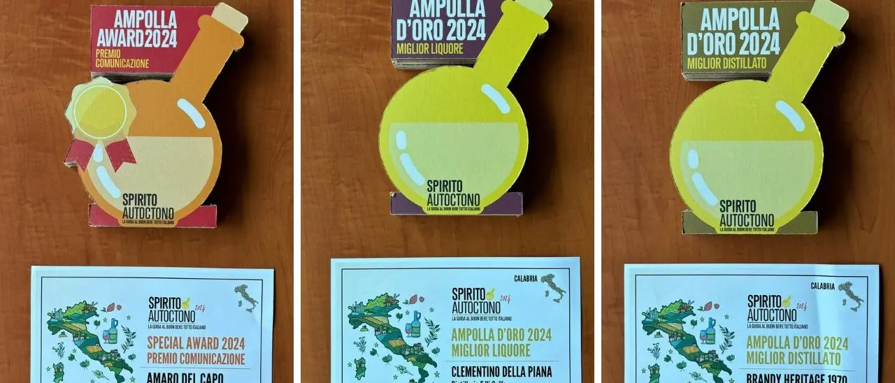 Caffo si conferma leader nel settore dei distillati e liquori: sei le eccellenze che conquistano l’Ampolla d’oro 2024