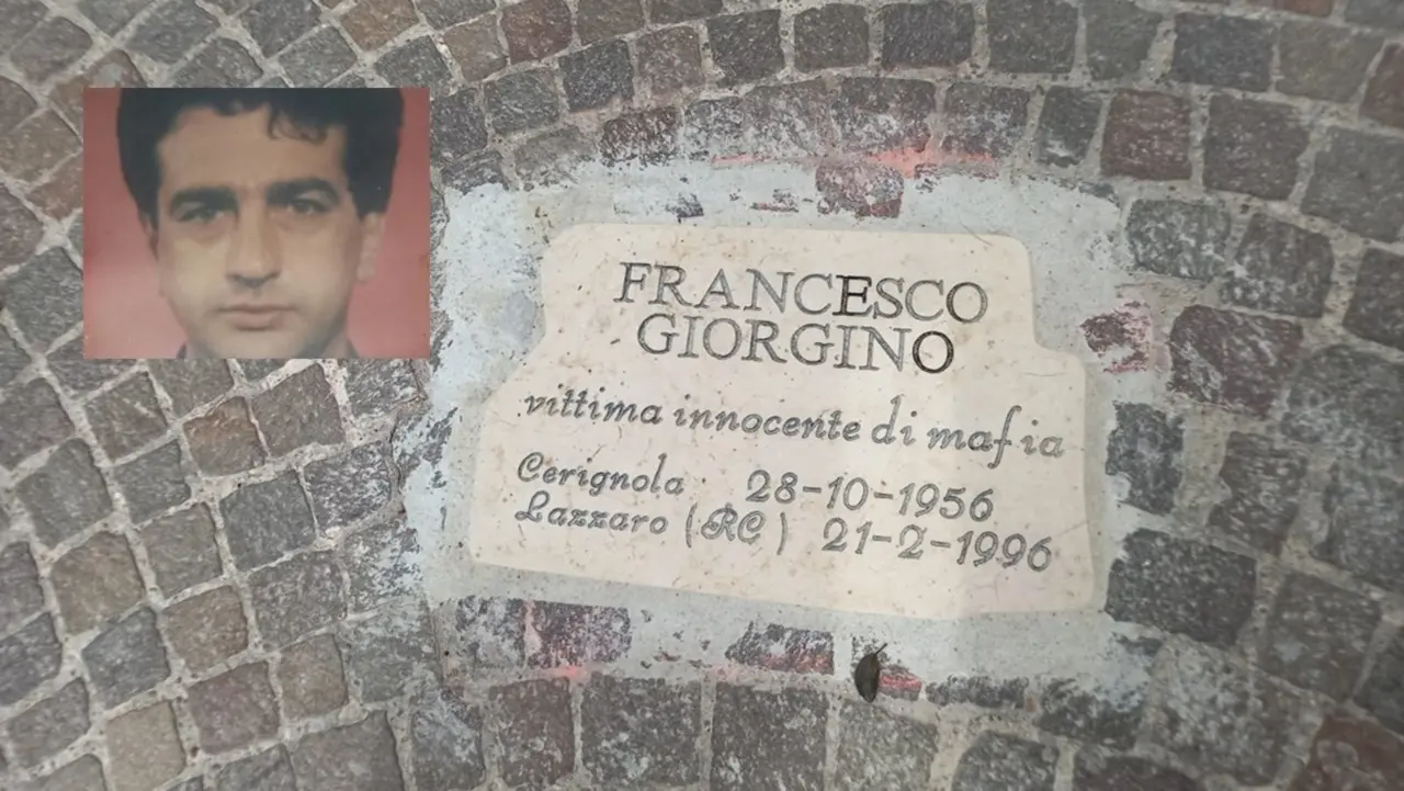 Cerignola: scoperta una pietra d’inciampo in memoria di Francesco Giorgino, il meccanico ucciso 28 anni fa dalla ’ndrangheta nel Reggino