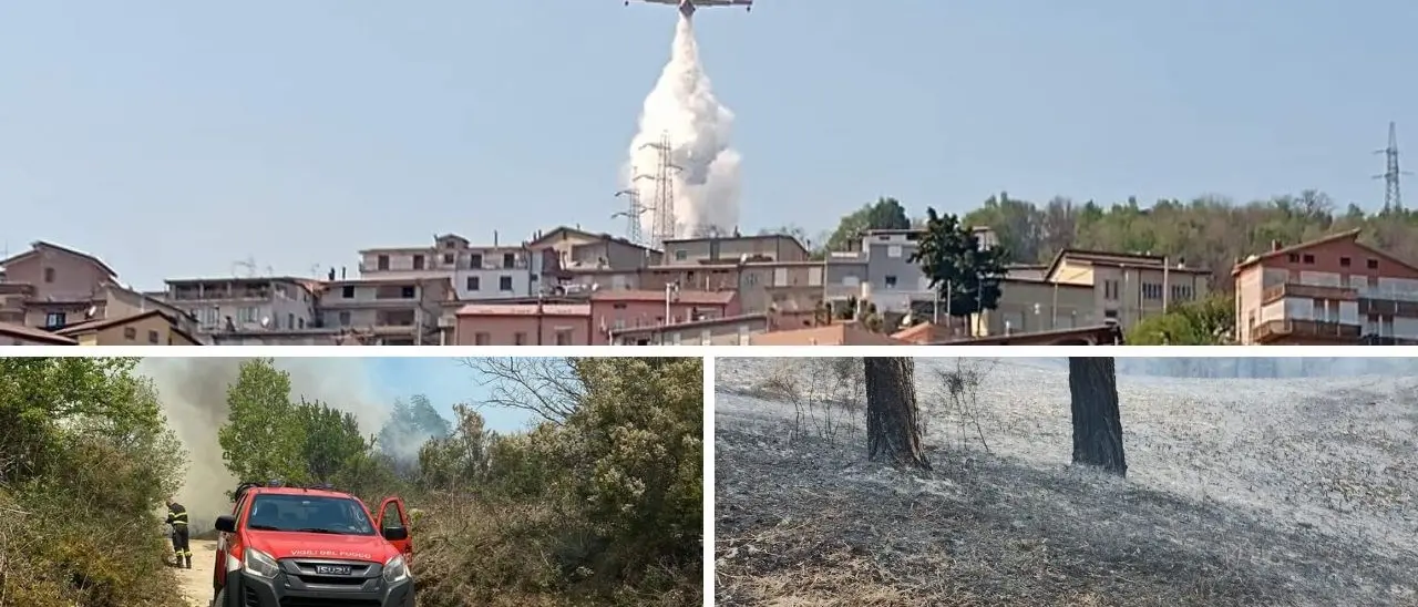 Primo caldo, primi incendi in Calabria: roghi nel Catanzarese, vigili del fuoco in azione