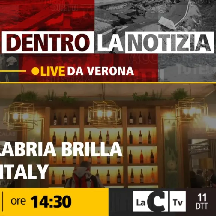 La Calabria del vino in vetrina al Vinitaly: puntata speciale di Dentro la Notizia in diretta da Verona