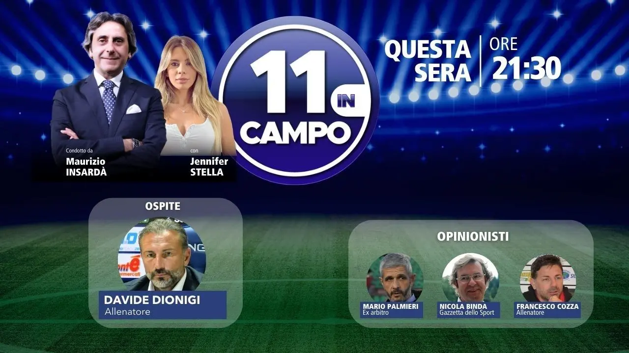 L’allenatore Davide Dionigi ospite di 11 in campo: oggi alle 21.30 su LaC Tv