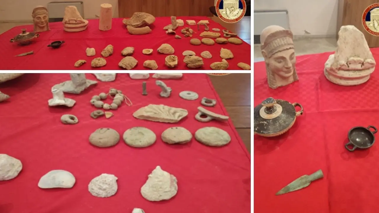 Crotone, un pezzo di storia restituito alla città: 83 reperti sottratti ai trafficanti di beni archeologici